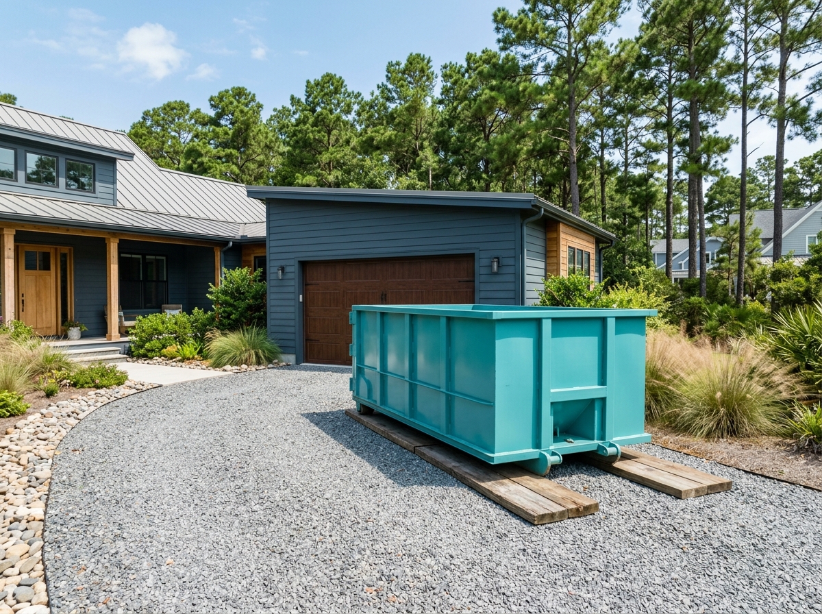 15-Yard Blue Ridge Homeowner Container roll-off container in Asheville NC